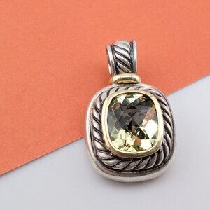 DAVID YURMAN Sterling Silver/14K Yellow Gold Lemon Citrine Albion Cable Pendant
